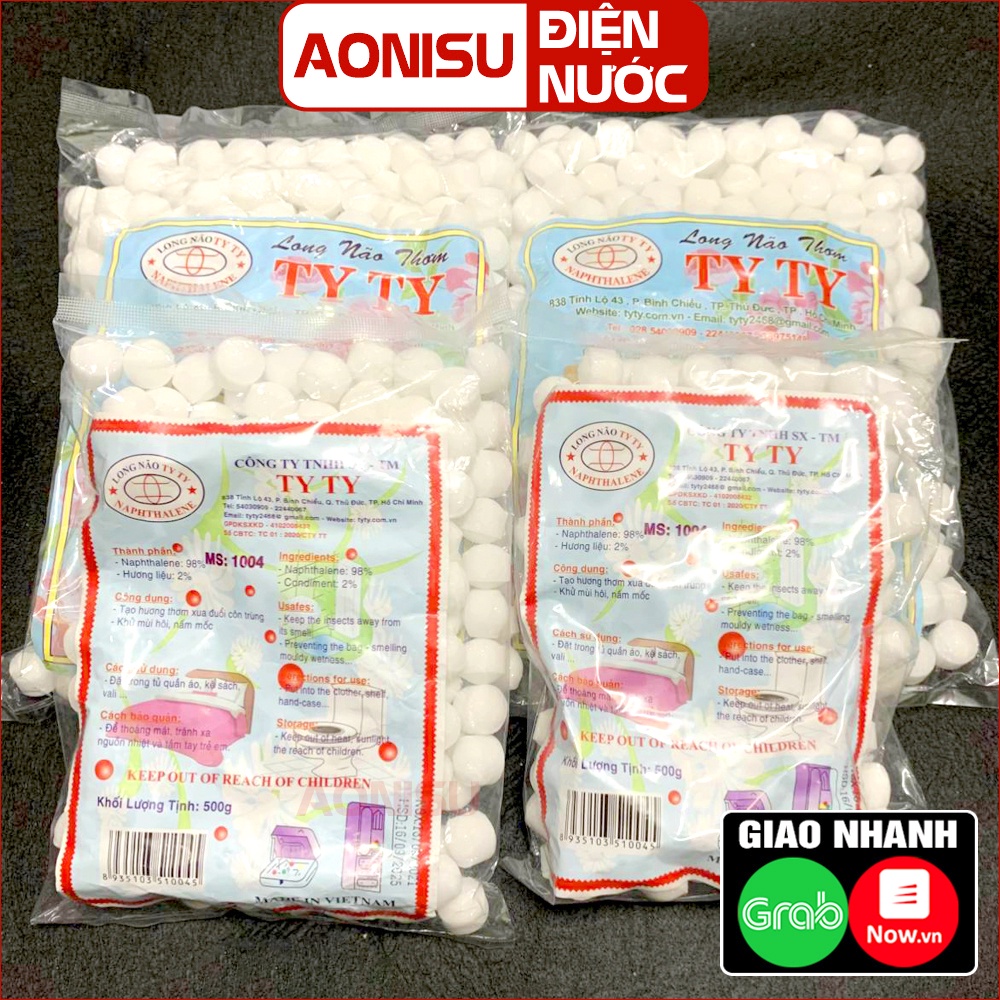 Băng Phiến Đuổi Gián Chuột TYTY TRẮNG 1kg, 500g - Long Não Thơm Đuổi Côn Trùng Đuổi Kiến Bỏ Tủ Quần - Gia Dụng AONISU