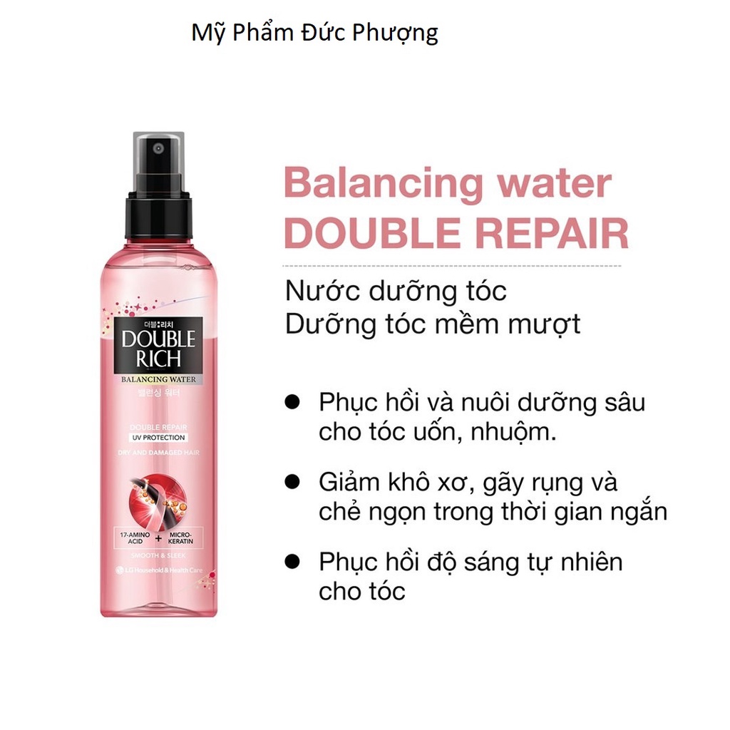 Xịt dưỡng tóc DOUBLE RICH BALANCING WATER (120ml-250ml)
