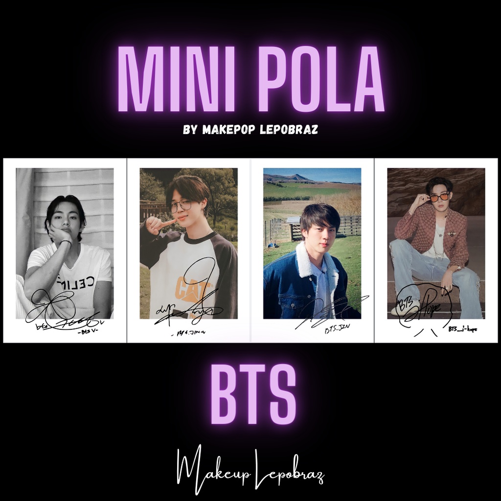 Mô Hình MINI POLAROID BTS - BY MAKEPOP Lep Cobraz MINI RM JIN JUNGKOOK JIMIN Sugayez PC RM Jinkook JIMIN Sugayez