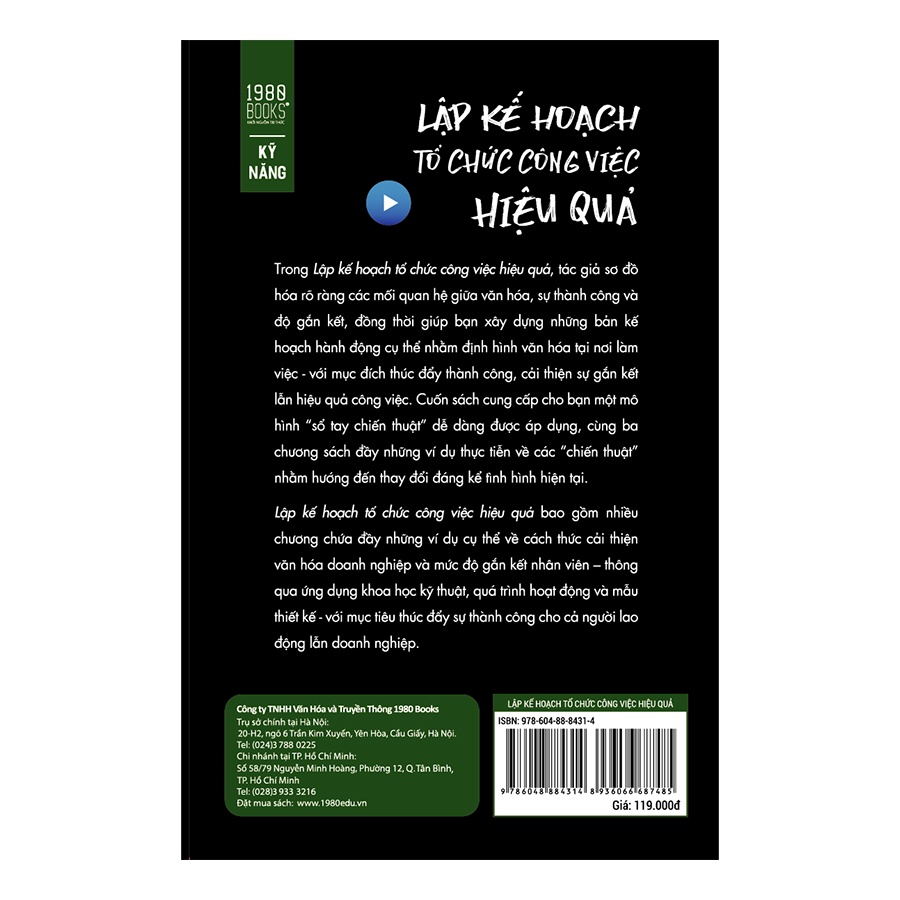 Sách - Lập Kế Hoạch Tổ Chức Công Việc Hiệu Quả