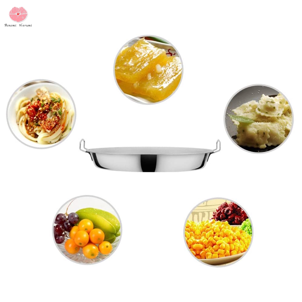 Stainless Steel Pan Cold Noodle Making Tools Steamed Rice Tray Cake Dish for Home Kitchen
