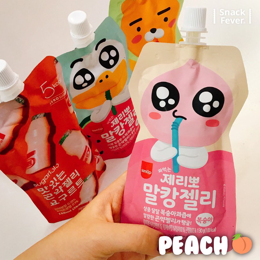 [Mã GROSALEHOT giảm 8% đơn 250K] (3 vị) Thạch Jelly Samlip Kakao Friends túi 130gr