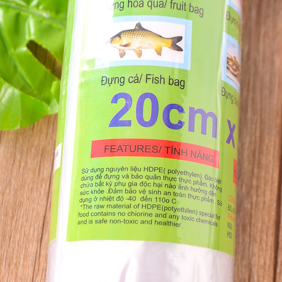Cuộn túi nilon trắng đựng thực phẩm HDPE An Lành 0.25 - 0.5 - 1kg