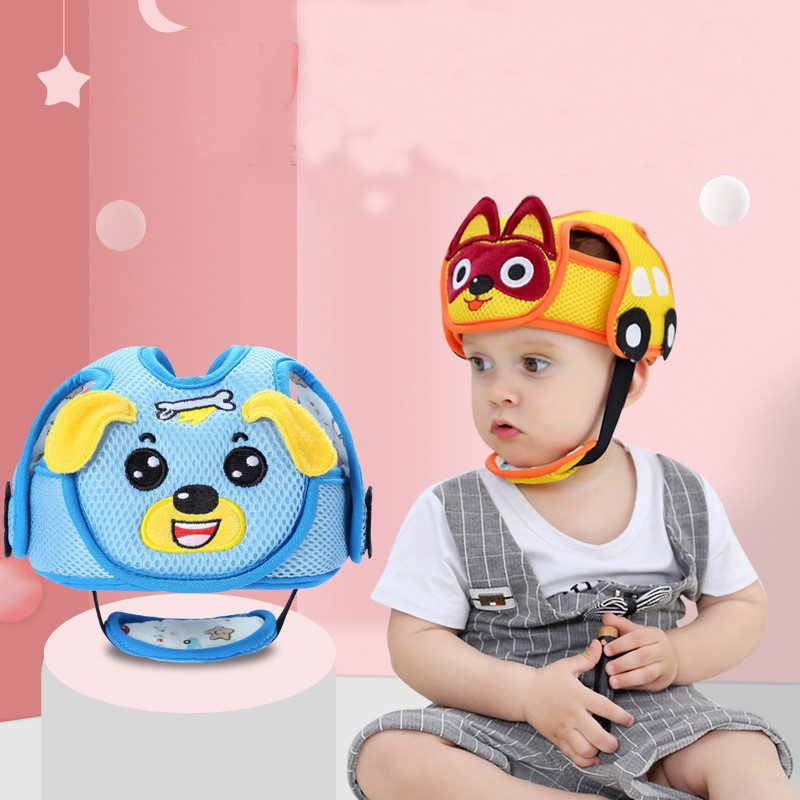 Mũ bảo hiểm cho bé tập đi, Nón đội đầu chống ngã cho bé, tấm lót bảo vệ cho bé tập đi- ĐỘNG VẬT