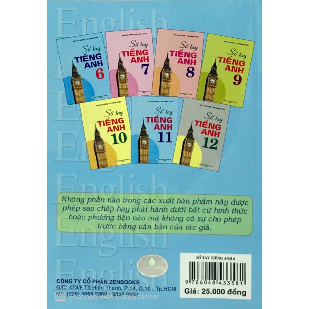 Sách - Sổ Tay Tiếng Anh - Lớp 6