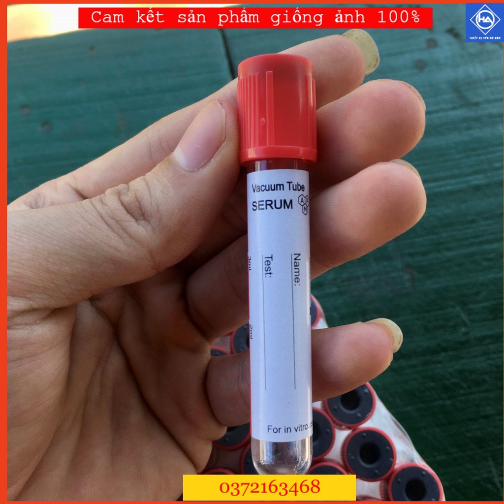 1 Vỉ 100 Ống nghiệm không có chất chống đông ứng dụng cho PRP và PRF