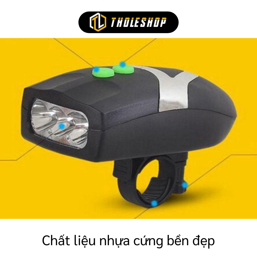 [SGD] Đèn Xe Đạp - Đèn Xe Siêu Sáng Có Còi Chống Nước Có Đế Kẹp, Phụ Kiện Xe 3409