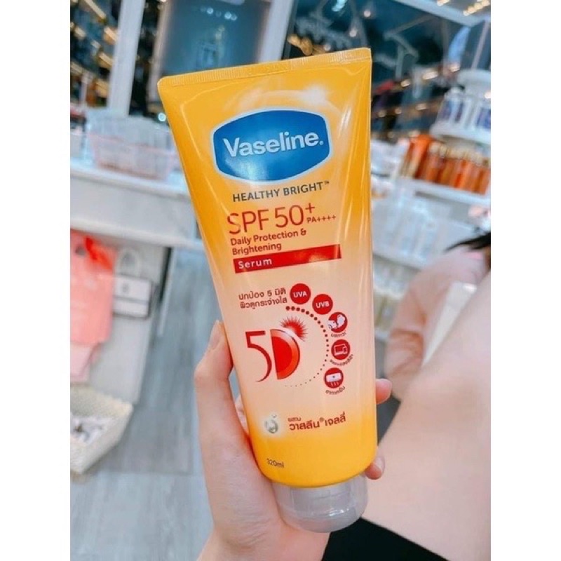 Kem dưỡng trắng da chống nắng Vaseline 50x SPF 50+ Thái Lan