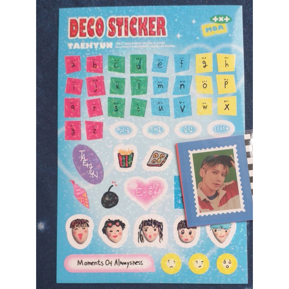 Sticker các thành viên nhóm nhạc TXT hàng chính hãng tách set deco
