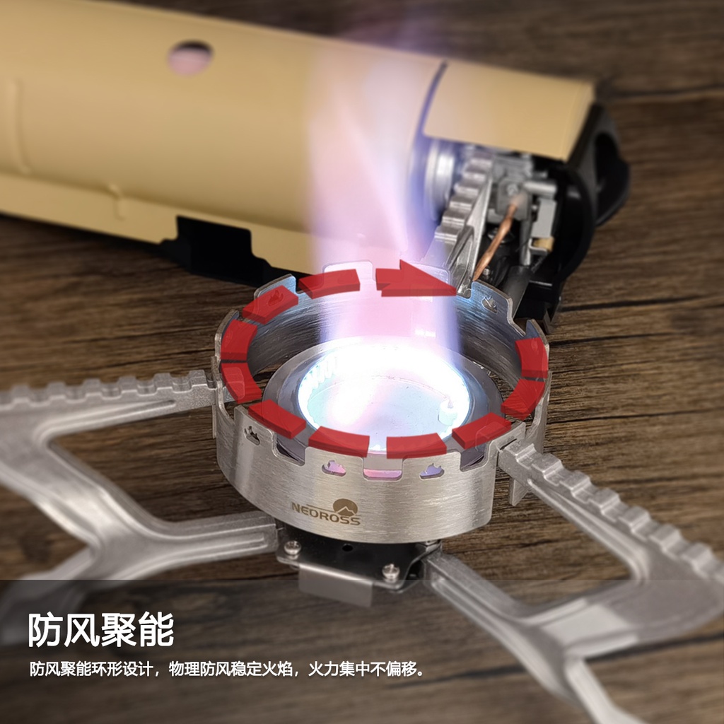 Bếp Lò Bằng Thép Không Gỉ Chống Gió ANB60 Kèm Hộp Đựng