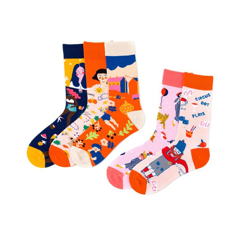 VỚ HOẠ TIẾT MÀU SẮC - UNISEX