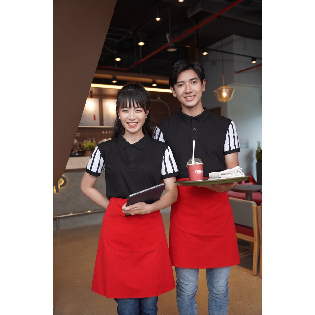 Tạp dề phục vụ nhà hàng Tạp dề nhà hàng Đồng Phục  Bốn Mùa Mẫu tạp dề làm nail sẵn hàng kèm video