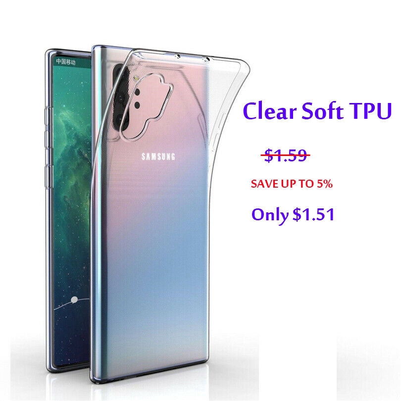 For Samsung Galaxy Note 10 Plus 9 8 5 4 FE Ultra-thin Clear Soft TPU Case Cover