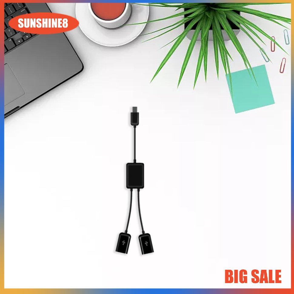 【SUN】Bộ mở rộng điện thoại di động 2 trong 1 Typec OTG USB-C Bộ chia mở rộng điện thoại di động