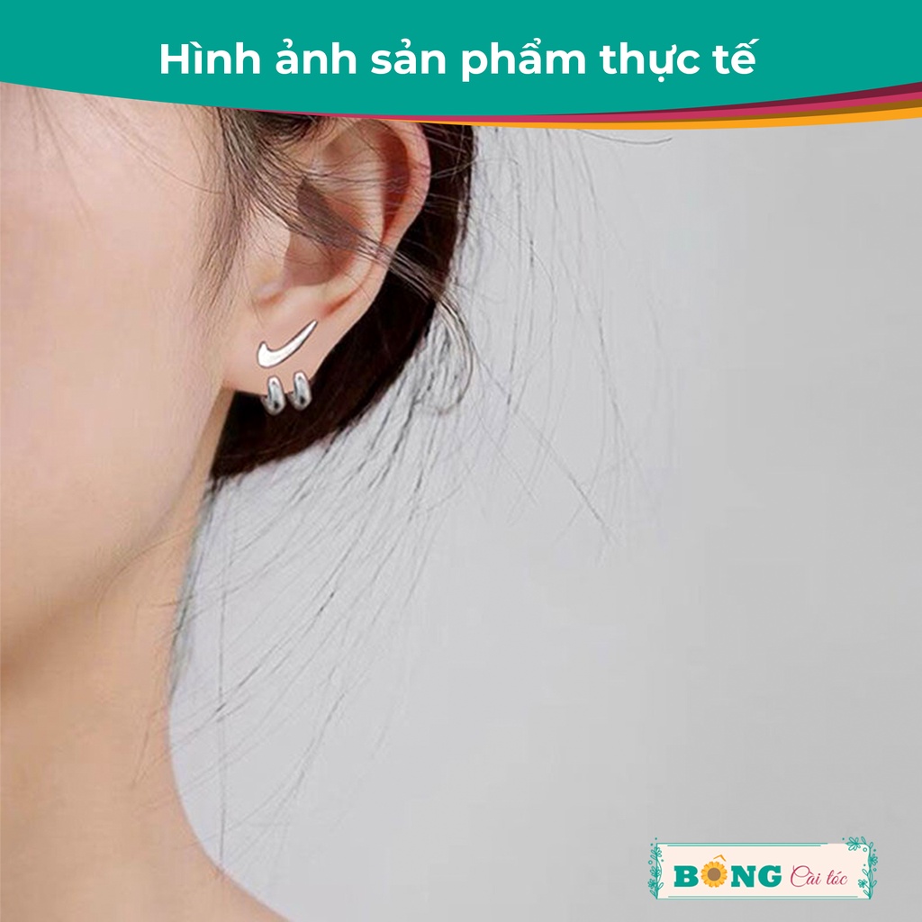 Bông tai titan unisex thiết kế cá tính phong cách Hàn Quốc, thép y tế không gỉ BT110 - khuyên tai BÔNG Cài Tóc