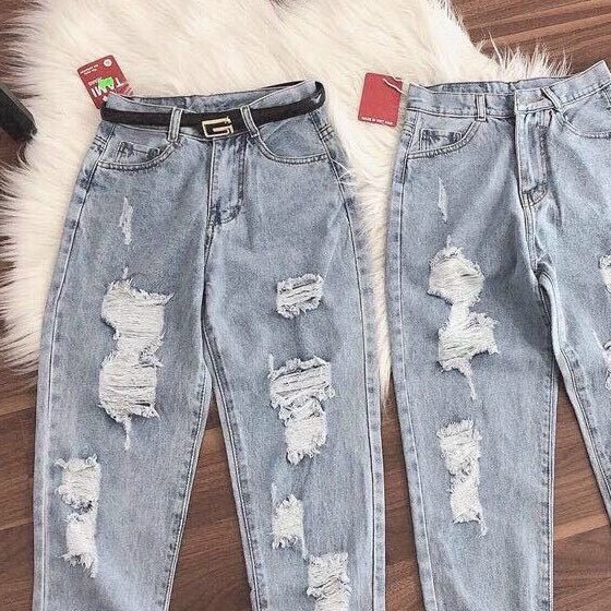 [ RẺ VÔ ĐỊCH ] Quần baggy jean rách nữ lưng cao đẹp giá rẻ chất jean mềm mịn cao cấp thời trang BEAUTIFULGIRL BG275