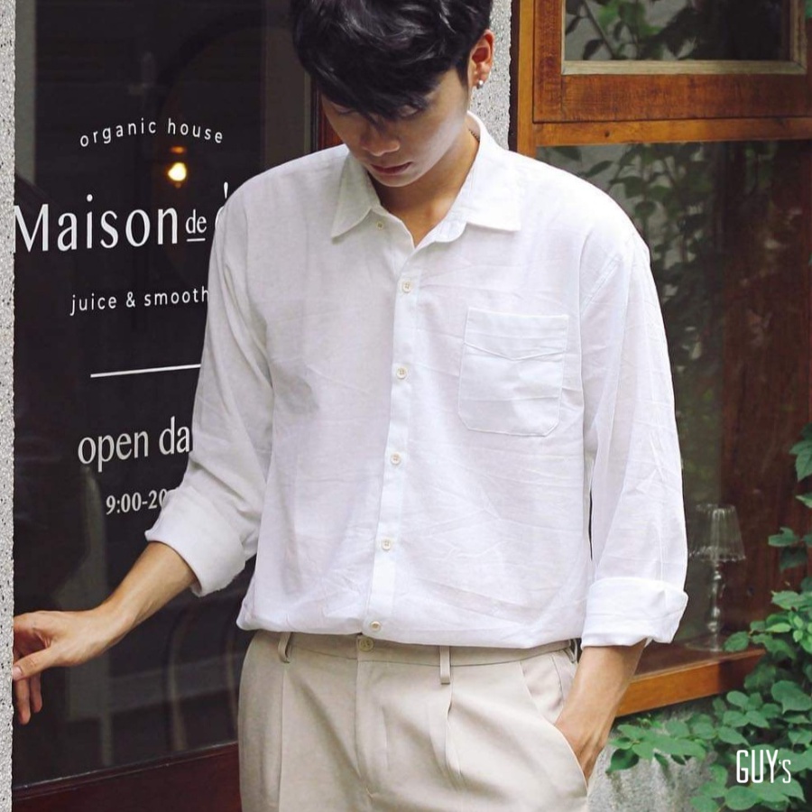 Sơ Mi Đũi Thô Dài Tay Nam Good GUY Linen Shirt - Nhiều Màu Basic, Phong Cách Công Sở - GUY's Closet