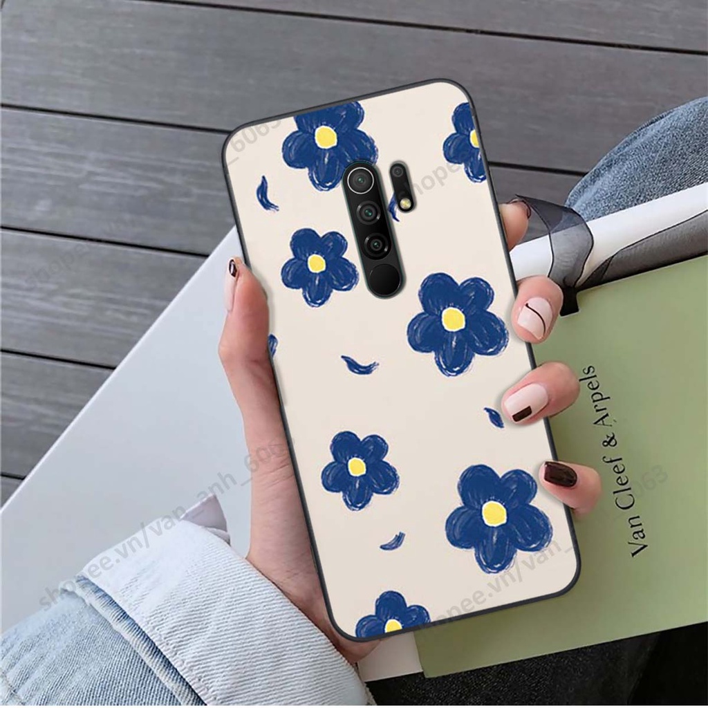Ốp lưng Xiaomi Redmi 9 in hình hoa, gấu rich bear nghệ thuật, thời trang
