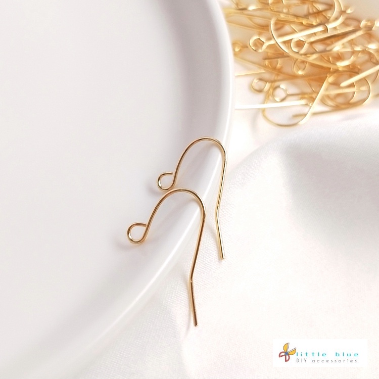 Khuyên Tai Dạng Móc Mạ Vàng 14K diy Đơn Giản Thời Trang