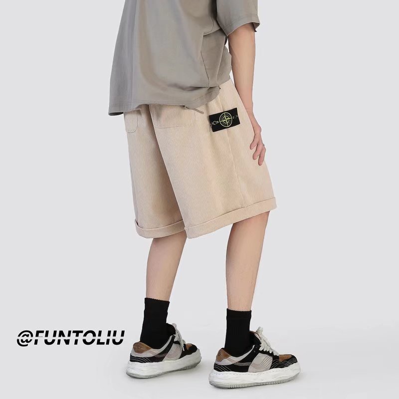 Quần Short Thể Thao Dây Rút Thêu Nhãn Thời Trang Hàn Quốc Cho Nam
