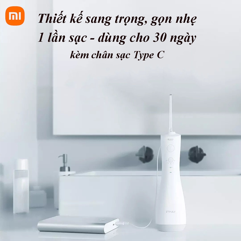Máy Tăm Nước Xiaomi Enpuly ML8 Vệ Sinh Răng Miệng Dung Tích 250ML Chống Nước IPX7 - BH 12 Tháng