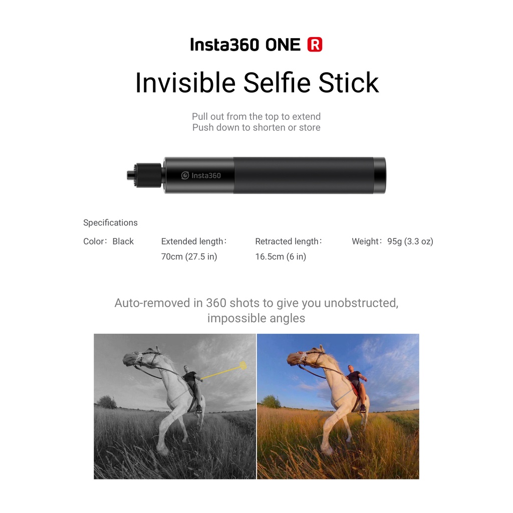 Gậy Tự Sướng Insta360 70cm Cho Máy Ảnh Insta360 X3 / GO 2 / ONE X2 / ONE RS / R