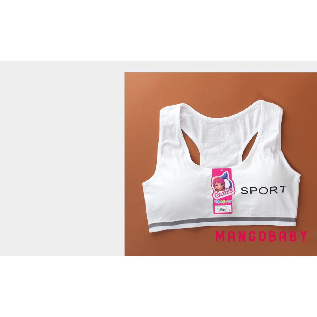 ♬MG♪-Comfort Padded Girls Crop Top Kids Sport Bra Underwear