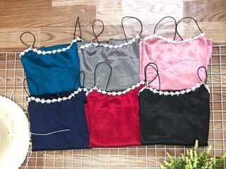 Set bộ phi lụa dây phối ren hoa