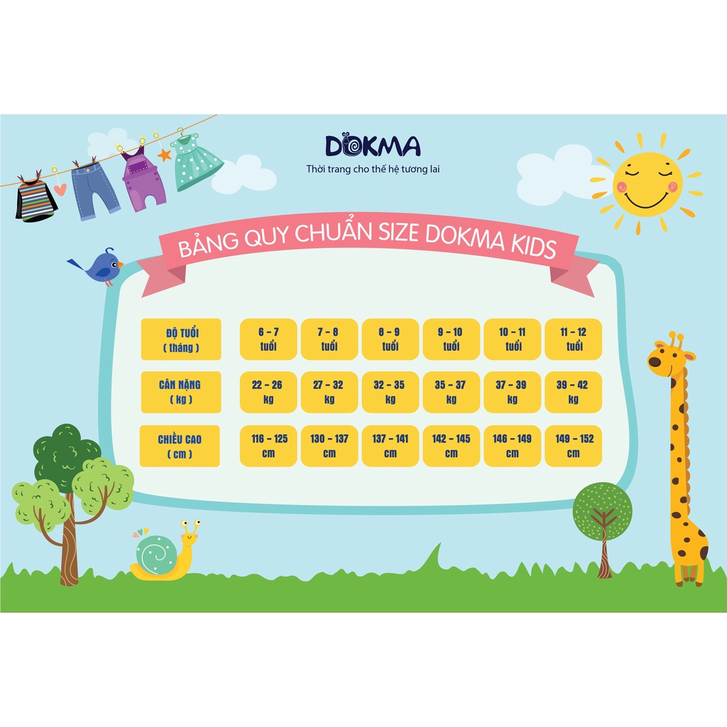 JB239A Áo ba lỗ của công ty TNHH dệt may Dokma (9-24M)