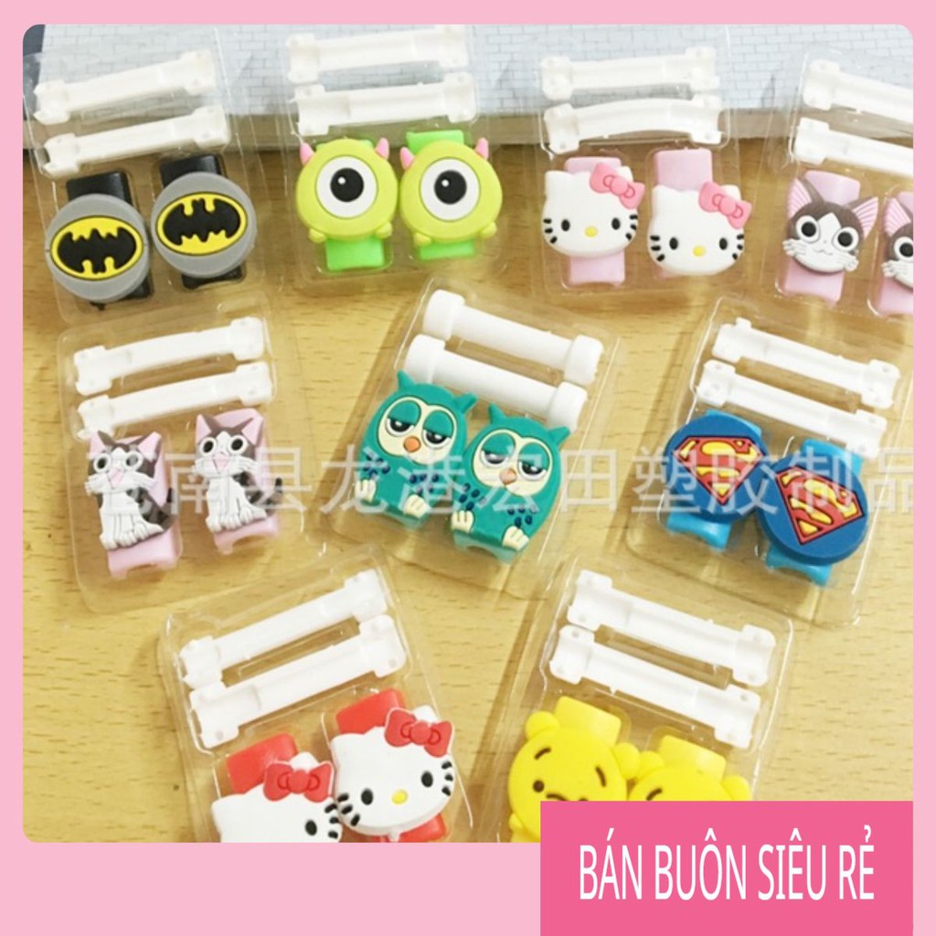 1 Hộp nút bảo vệ cáp sạc, dây sạc, tai nghe hình thú siêu đáng yêu loại xịn bán buôn siêu rẻ GAU