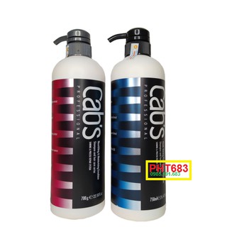 Cặp Dầu Gội Xả Cab's Cho Tóc Uốn Nhuộm Xả Giữ Ẩm Tóc 750ml