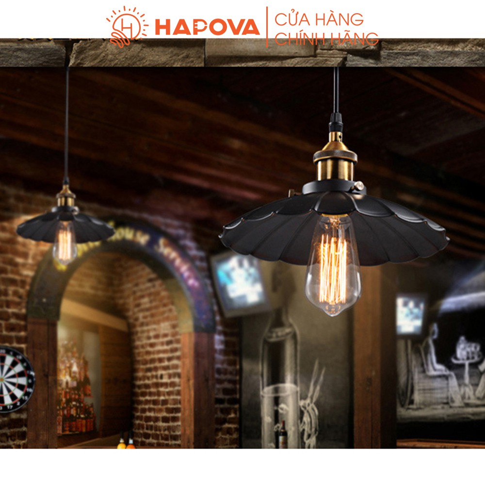 Đèn thả trần trang trí nhà quán cà phê HAPOVA HELGA 5055 + Kèm bóng Edison