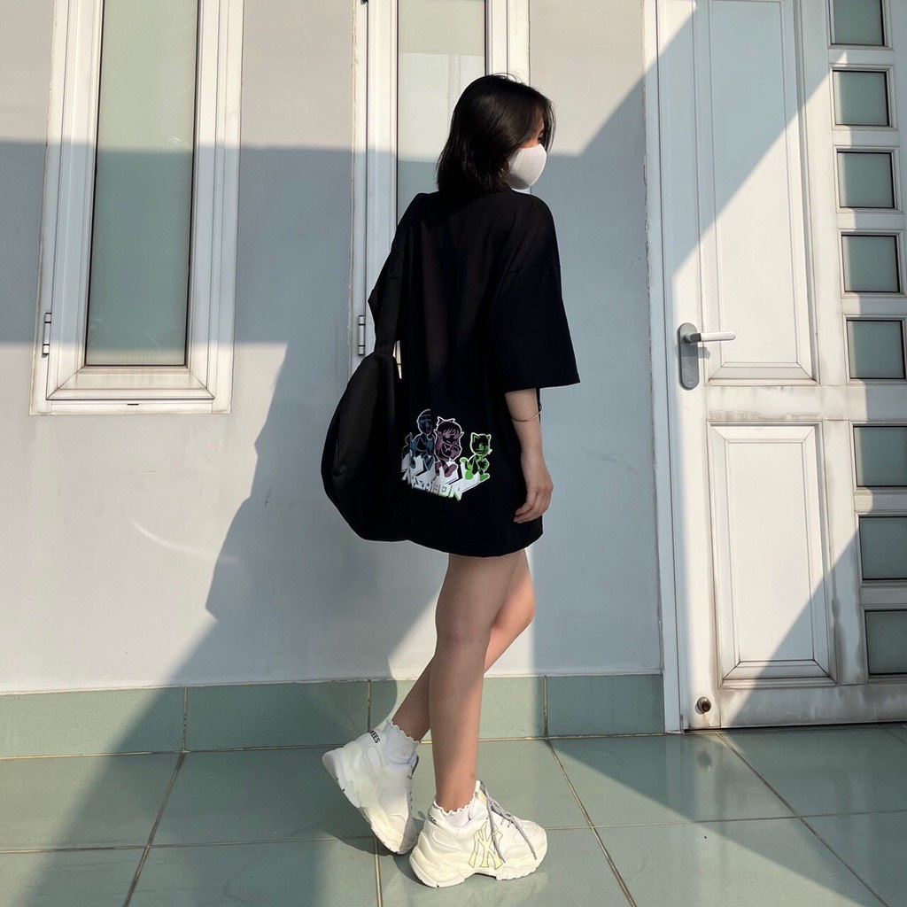 Áo thun ĐI BỘ Unisex tay lỡ phom rộng , Áo phông Oversize nam nữ