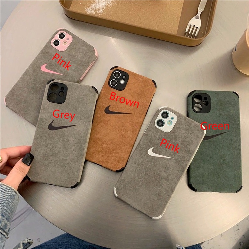 Ốp lưng iphone - ốp da lộn có in logo Nike 11/11pro/11promax/12/12pro/12promax/13/13pro/13promax