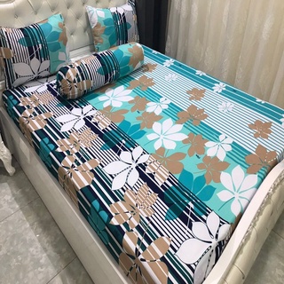 Bộ drap thun màu hàn quốc mát lạnh bộ 4 món 1 ga 3 vỏ gối
