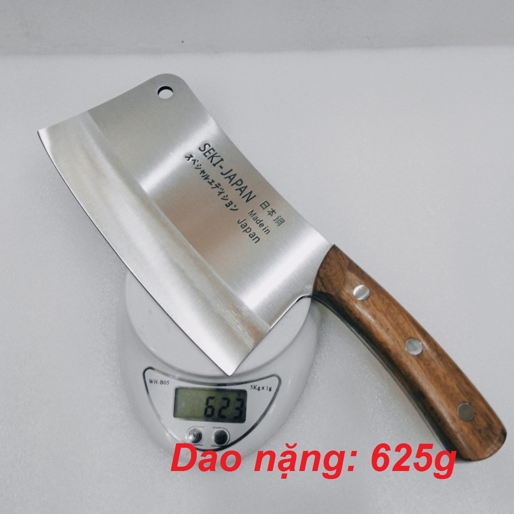 Dao chặt xương / gà Seki thép không gỉ cán gỗ sắc bén