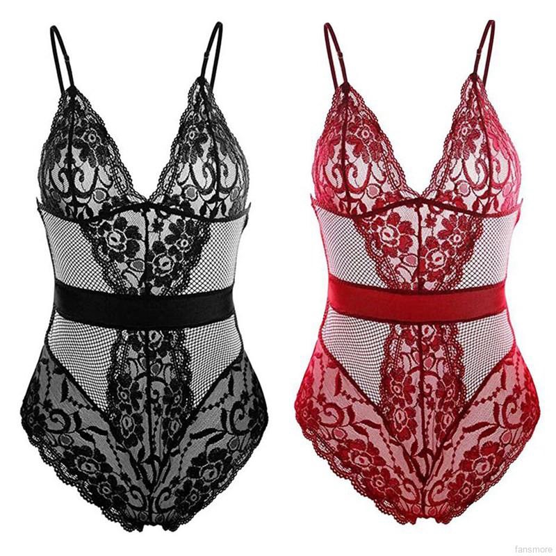 Bodysuit phối ren trơn màu phong cách quyến rũ dành cho nữ | BigBuy360 - bigbuy360.vn