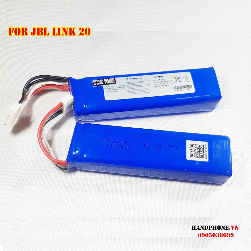 Pin Zin cho Loa Bluetooth JBL Link 20 - Pin nguyên bản P763098 01A 6000mAh Original