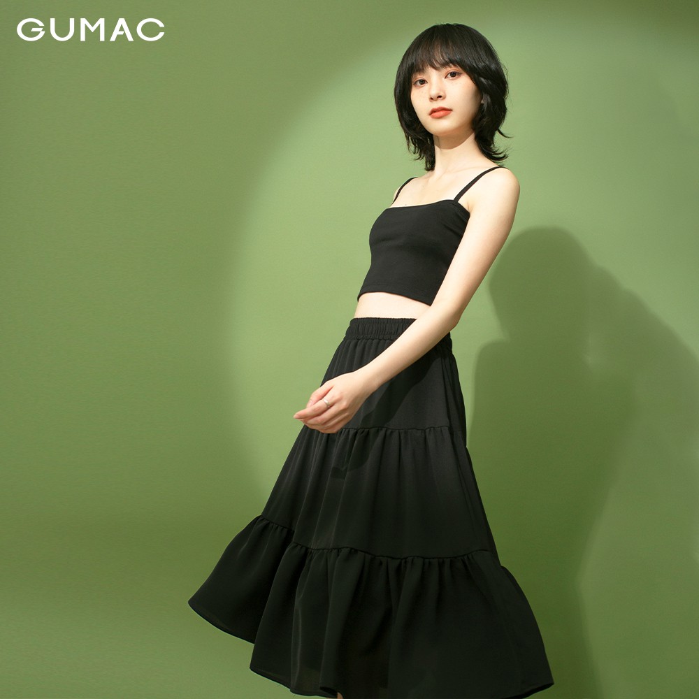 Chân váy nữ nhún 3 tầng GUMAC đủ màu đủ size, phong cách Hàn Quốc năng động, trẻ trung VB189 | BigBuy360 - bigbuy360.vn