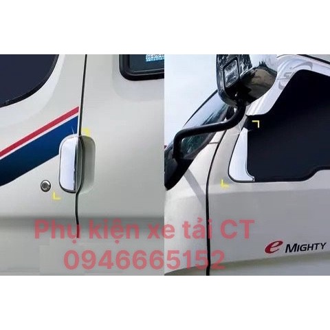 Ốp tay mở cửa mạ Crom xe tải Hyundai:N250,HD:75,110,120,65,99,800- Hàng nhập khẩu Hàn Quốc chính hãng KD