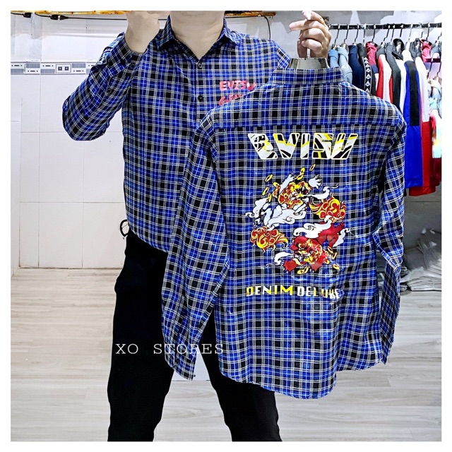 Sơ mi karro evisu 2020