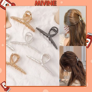 Kẹp tóc càng cua kim loại Mivine cỡ lớn cực đẹp KT15