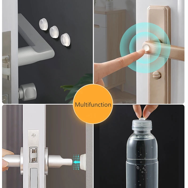 Set 50 Miếng Đệm Cao Su Silicone Hình Tròn Trong Suốt Chống Trượt Giảm Xóc Đa Ứng Dụng