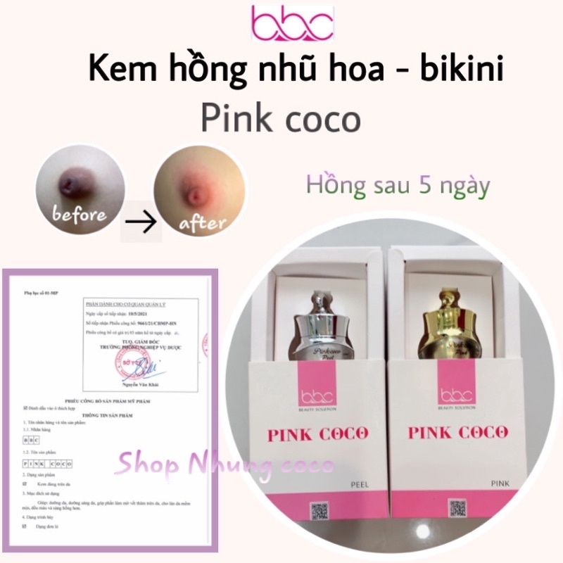 Kem làm hồng nhũ hoa PINK COCO date mới 2021