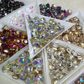 Set 4 Viên Đá khối vuông trang trí móng Siêu Sáng