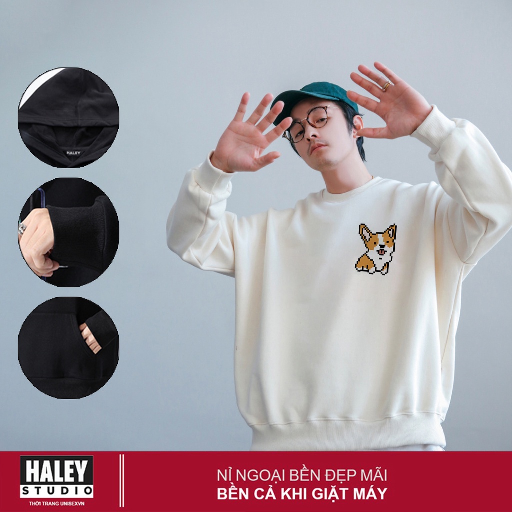 Áo Sweater Cún cute Nam Nữ unisex Chất nỉ bông đẹp thu đông phong cách Hàn Quốc cá tính mã HD231 Quà tặng ngẫu nhiên