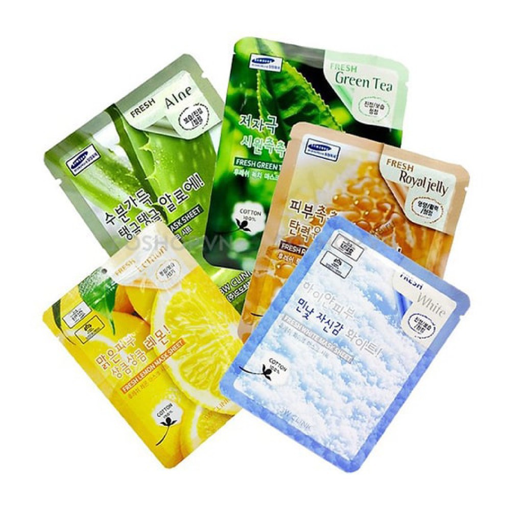 Mặt nạ giấy dưỡng da 3W Clinic Fresh Mask Sheet 23ml