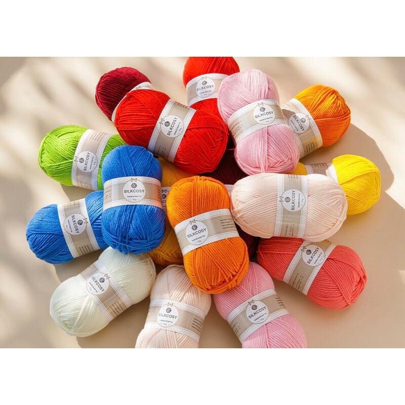 Len Silk Cosy ( Full 40 màu ) len siêu mềm và nhẹ , phù hợp đan móc handmade
