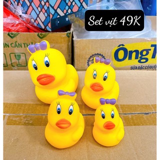 set 4 vịt vàng chíp chíp
