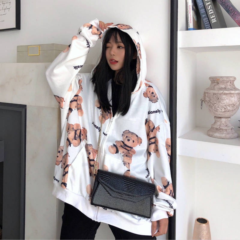 Áo Khoác Hoodie Hình Thỏ Unisex_KN06